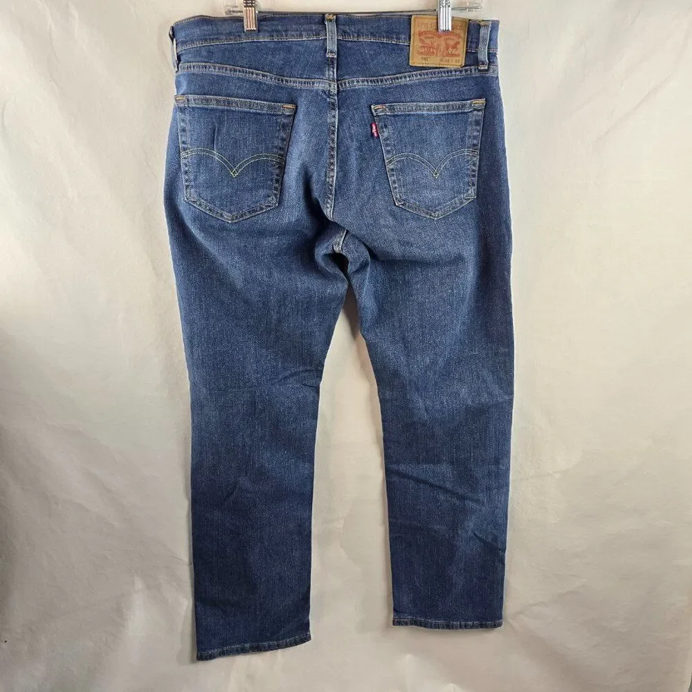 Levi’s 559 Jeans Mens 33x32 Blue Stretch Denim Relaxed Straight Fit Casual Skate - Picture 5 of 11